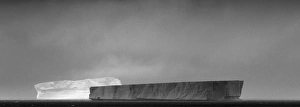 Antarctica, South Atlantic, Weddell Sea. Tabular icebergs in sunlight and shadow Antarctica, South Atlantic, Weddell Sea. Tabular icebergs in sunlight and shadow