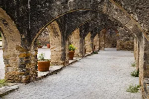 Arched Portico at Mission San Jose in San Antonio Arched Portico at Mission San Jose in San Antonio