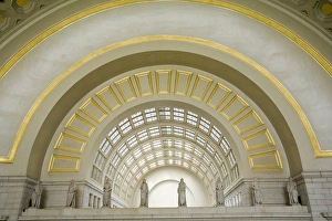 Arches and white granite with gold leaf in Union Station, built 1908 Arches and white granite with gold leaf in Union Station, built 1908