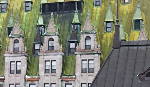 Architectural details of Chateau Frontenac Hotel, Quebec City, Canada Architectural details of Chateau Frontenac Hotel, Quebec City, Canada