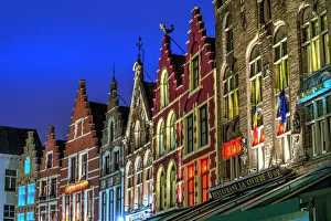 Architectural rooftops in the city center in Bruges, Belgium Architectural rooftops in the city center in Bruges, Belgium