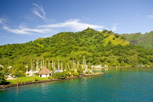 Arriving by ferry to Moorea, French Polynesia Arriving by ferry to Moorea, French Polynesia