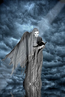 Artistic creation of dark angel and clouds Artistic creation of dark angel and clouds