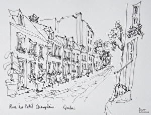 <b class=qtipBold><figcaption>Artwork by Scott Lawrence</figcaption></b><br>The Grande Allee, Quebec City, Quebec, Canada.<br><em>© Scott Lawrence / DanitaDelimont.com</em> Artwork by Scott Lawrence