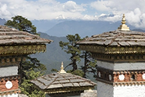 Asia, Bhutan. Druk Wangyal Chortens at Dorcha La Pass Asia, Bhutan. Druk Wangyal Chortens at Dorcha La Pass