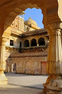 Asia, India, Rajasthan, Amber (Amer). The Baradari in the Amber Palace courtyard Asia, India, Rajasthan, Amber (Amer). The Baradari in the Amber Palace courtyard