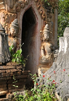 Asia, Myanmar (Burma), Lake Inle. Buddhist stupa ruins at In Dein near Lake Inle Asia, Myanmar (Burma), Lake Inle. Buddhist stupa ruins at In Dein near Lake Inle