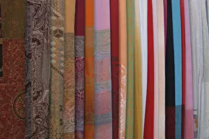 Images Dated 23rd January 2006: Asia, Vietnam. Colorful fabric for sale, Hoi An, Quang Nam Province