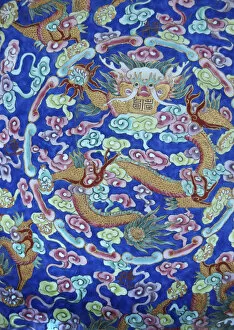 Images Dated 22nd January 2006: Asia, Vietnam. Naga ceramic plate, The Citadel, Hue, Thua Thiena'Hue