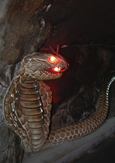 Asia, Vietnam. Serpent at the entrance to Phuoc Dien Tu, Chau Doc, Sam Mountain Asia, Vietnam. Serpent at the entrance to Phuoc Dien Tu, Chau Doc, Sam Mountain