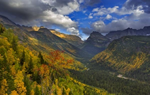 Autumn color expodes in the Upper McDonald Valley of Glacier National Park, Montana, USA Autumn color expodes in the Upper McDonald Valley of Glacier National Park, Montana, USA