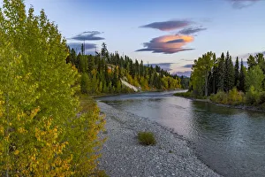 Autumn hues along the North Fork Flathead River in Glacier National Park, Montana, USA Autumn hues along the North Fork Flathead River in Glacier National Park, Montana, USA