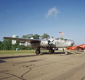 B-25 Miss Mitchell on a ramp at Fleming Field in St. Paul, Minnesota B-25 Miss Mitchell on a ramp at Fleming Field in St. Paul, Minnesota