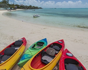 Bahamas, Exuma Island. Kayaks on beach. Credit as: Don Paulson / Jaynes Gallery / DanitaDelimont Bahamas, Exuma Island. Kayaks on beach. Credit as: Don Paulson / Jaynes Gallery / DanitaDelimont