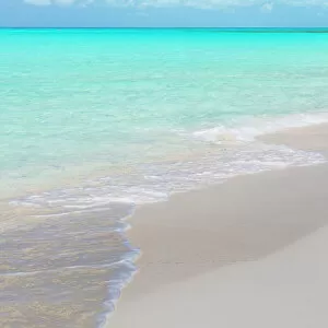 Foam Gallery: Bahamas, Little Exuma Island. Ocean surf and beach