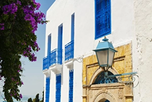 Balcony and window, Sidi Bou said, Tunisia, North Africa, Africa Balcony and window, Sidi Bou said, Tunisia, North Africa, Africa