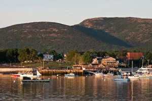 Tidal Gallery: Bar Harbor Maine as seen from Bar Island USA