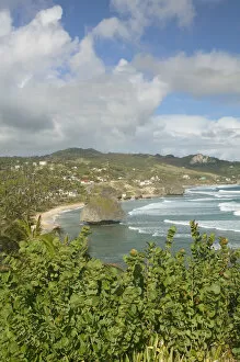 Images Dated 21st December 2005: BARBADOS, North East Coast, Bathsheba, View of Soup Bowl Beach, Prime Barbados Surfing
