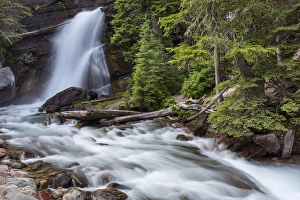 Baring Falls in Glacier National Park, Montana, USA Baring Falls in Glacier National Park, Montana, USA