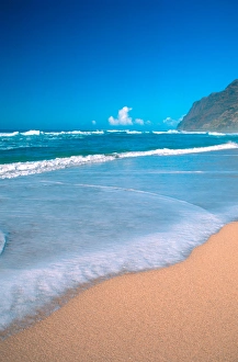 Beach scene on Kauai, Hawaii. Barking Sands beach. wave, water, ocean, coast Beach scene on Kauai, Hawaii. Barking Sands beach. wave, water, ocean, coast