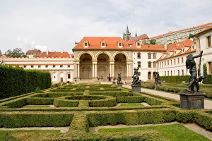 Beautiful gardens in the Wallenstein Gardens in the beautiful famous Old Town district Beautiful gardens in the Wallenstein Gardens in the beautiful famous Old Town district