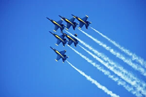 Airborne Collection: Blue Angels flyby during 2006 Fleet Week performance in San Francisco