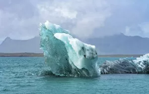 Vatnajokull National Park Gallery: Blue, large iceberg Diamond Beach Jokulsarlon Glacier Lagoon Vatnajokull National Park