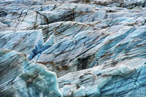 Svinafellsjokull Gallery: Blue Large Svinafellsjokull Glacier, Vatnajokull National Park, Iceland