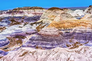 Blue Mesa Trail, Painted Desert, Petrified Forest National Park, Arizona Blue Mesa Trail, Painted Desert, Petrified Forest National Park, Arizona