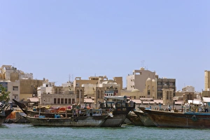 Boats on Khor Dubai (Dubai Creek), Dubai, UAE Boats on Khor Dubai (Dubai Creek), Dubai, UAE