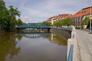 bridge over Vltava river, Czech Republic, Ceske Budejovice bridge over Vltava river, Czech Republic, Ceske Budejovice