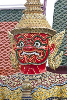 Buddhist mythology yaksa guarding the Temple of the Emerald Buddha located within Buddhist mythology yaksa guarding the Temple of the Emerald Buddha located within