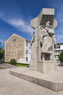 Bulgaria, Black Sea Coast, Tsarevo, Communist-era monument Bulgaria, Black Sea Coast, Tsarevo, Communist-era monument