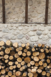 Bulgaria, Southern Mountains, Melnik, Ottoman-era town, wood pile, detail Bulgaria, Southern Mountains, Melnik, Ottoman-era town, wood pile, detail
