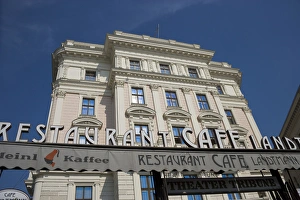 Cafe Landtmann established in 1873 and Theater Tribune, Vienna, Austria Cafe Landtmann established in 1873 and Theater Tribune, Vienna, Austria