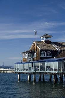 California, San Diego. Seaport Village, Pier Cafe California, San Diego. Seaport Village, Pier Cafe
