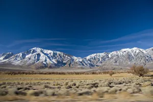 California, USA. Stunning roadside views of snowcapped Sierra Nevada Mountains outside California, USA. Stunning roadside views of snowcapped Sierra Nevada Mountains outside