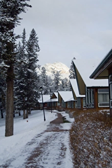 Canada, Alberta, Jasper, Jasper NP. Fairmont Jasper Park Lodge cabins Canada, Alberta, Jasper, Jasper NP. Fairmont Jasper Park Lodge cabins