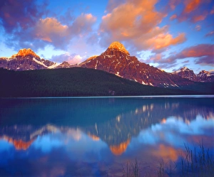 Canada; Alberta; Sunrise over a lake in Banff National Park Canada; Alberta; Sunrise over a lake in Banff National Park
