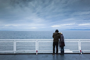 Canada, British Columbia, Strait of Georgia, aboard the BC Ferry to Vancouver Island, NR Canada, British Columbia, Strait of Georgia, aboard the BC Ferry to Vancouver Island, NR