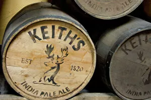 Atlantic Coast Collection: Canada, Nova Scotia, Halifax. Alexander Keiths Nova Scotia Brewery. Barrels
