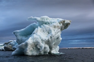 Canada, Nunavut Territory, Repulse Bay, Melting iceberg grounded in Harbour Islands Canada, Nunavut Territory, Repulse Bay, Melting iceberg grounded in Harbour Islands