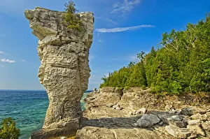Canada, Ontario, Fathom Five National Marine Park. Limestone formation along Lake Huron Canada, Ontario, Fathom Five National Marine Park. Limestone formation along Lake Huron