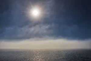 Canada, Ontario, Longlac. Sunburst and fog on Long Lake Canada, Ontario, Longlac. Sunburst and fog on Long Lake
