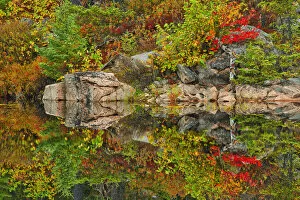 Canada, Ontario. Reflections on the Vermilion River