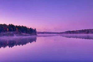 Sudbury Gallery: Canada, Ontario, Sudbury. Dawn light on Lake Laurentian