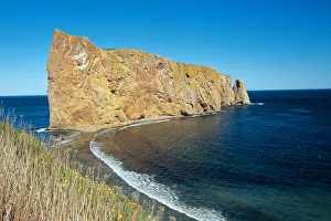 Canada, Quebec, Perce. Perce Rock on Gaspe Peninsula Canada, Quebec, Perce. Perce Rock on Gaspe Peninsula
