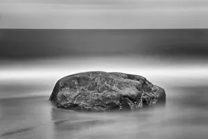 Canada, Quebec, Pointe-aux-Anglais. Rock on shore of Gulf of St. Lawrence Canada, Quebec, Pointe-aux-Anglais. Rock on shore of Gulf of St. Lawrence
