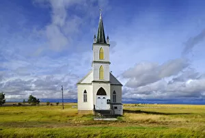 Images Dated 6th September 2010: Canada, Saskatchewan, Droxford. Zion Lutheran Church on prairie