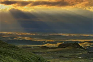 Canada, Saskatchewan, Grasslands National Park. Killdeer Badlands at sunset. Credit as Canada, Saskatchewan, Grasslands National Park. Killdeer Badlands at sunset. Credit as